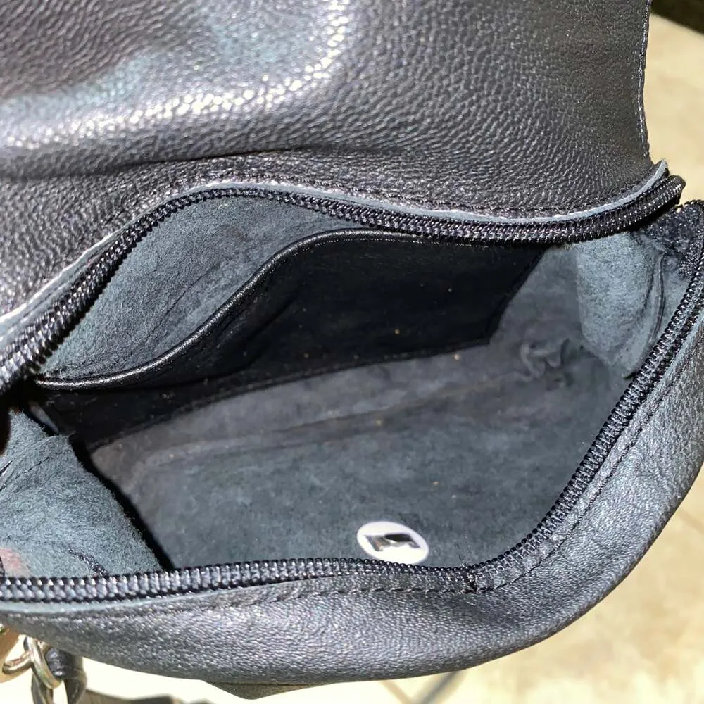 Fringe fold over flap faux leather Crossbody purse removable adjustable strap - Image 6