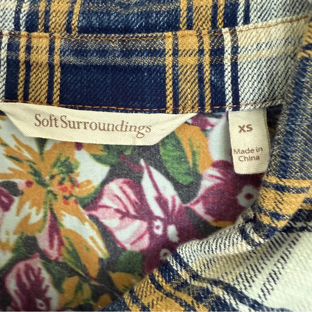 Boho western flannel oversized button down shirt by soft surroundings - Image 4