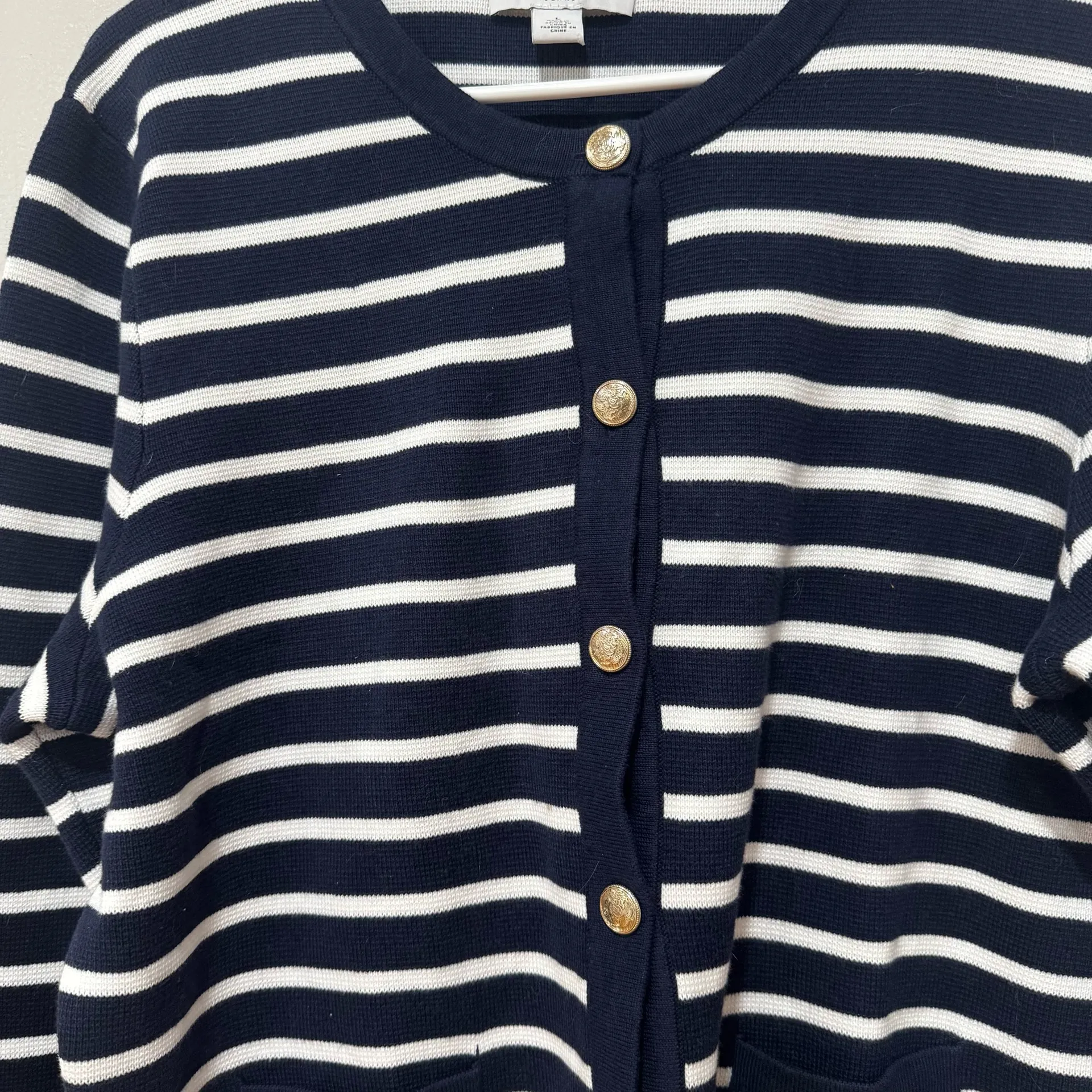 Nine West striped cardigan  Size Large - Image 4