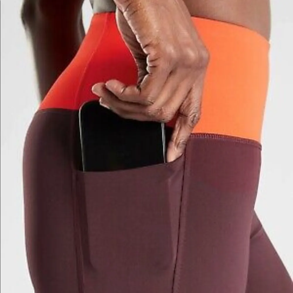 Athleta Tenacity 7/8 Tight Leggings Powerlift High Rise: Antique Burgundy - Image 5