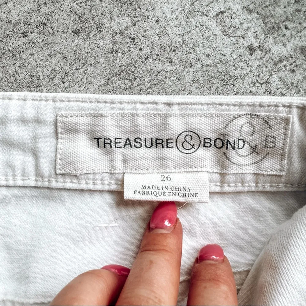 Treasure & Bond Charity Skinny High-Rise Crop White Size 26 - Image 6