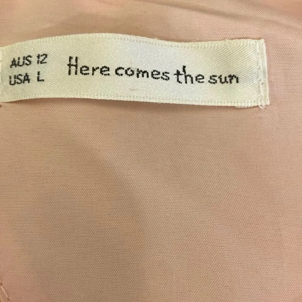 Selfie Leslie Sally Angel Sleeve Open Back Dress Floral Print Pink - Image 9