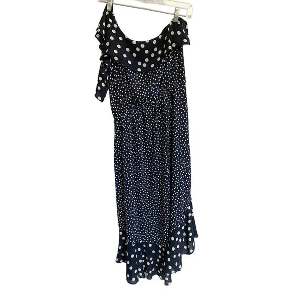 A NEW DAY Women's Polka Dot‎ One Shoulder Midi Dress SZ L - Image 10