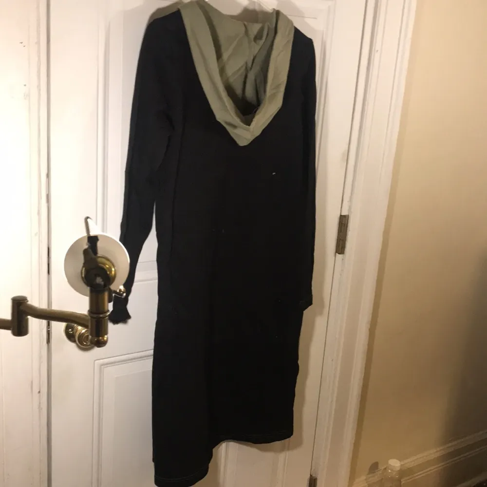 Udel NY fullzip black green trim hoodie dress Size M - Image 2