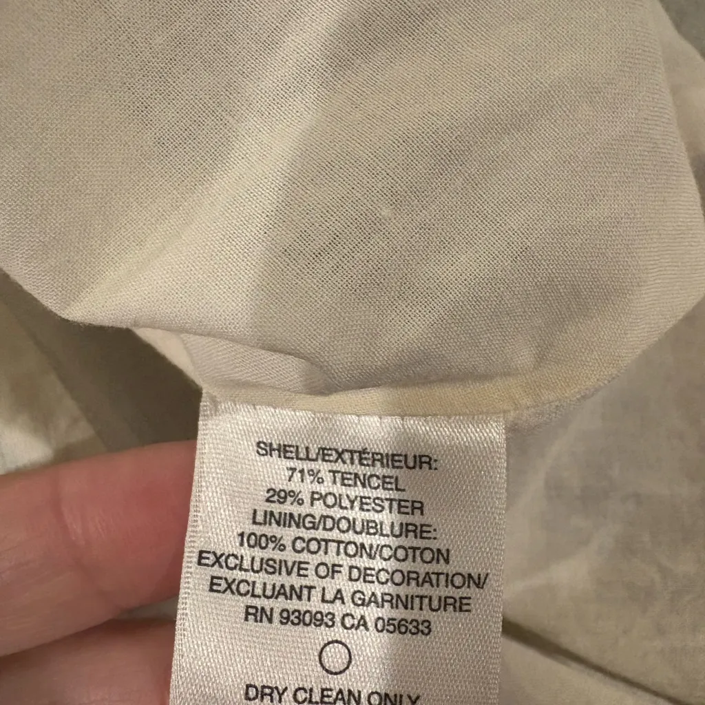 Nic+Zoe midi embroidered crinkled skirt sz 10 M taupe - Image 5