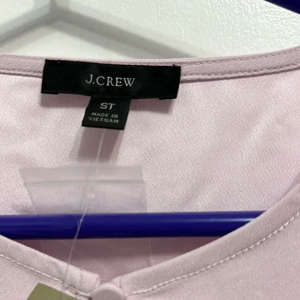 J. Crew Pink Puff Sleeve‎ Keyhole Top - Image 3