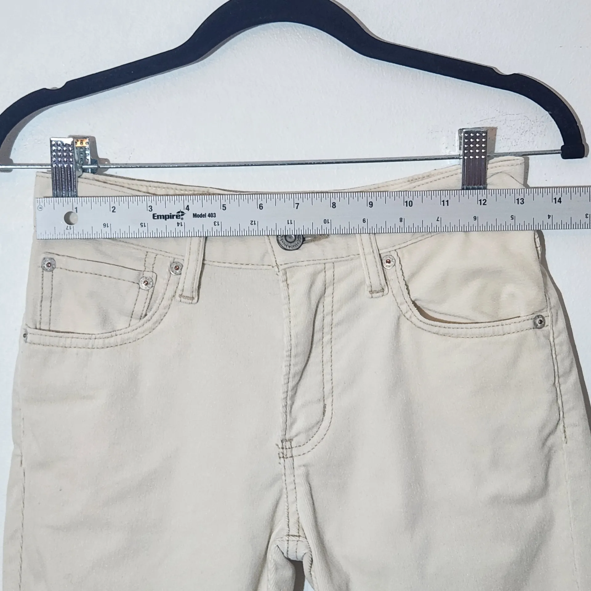 Moussy Vintage Cream Corduroy Skinny Pants Size 25 - Image 7