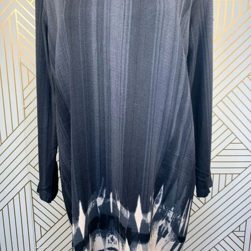 Anthropologie‎ Plenty by Tracy Reese Seva Tunic Dress Tie Dye Black Size Small - Image 5