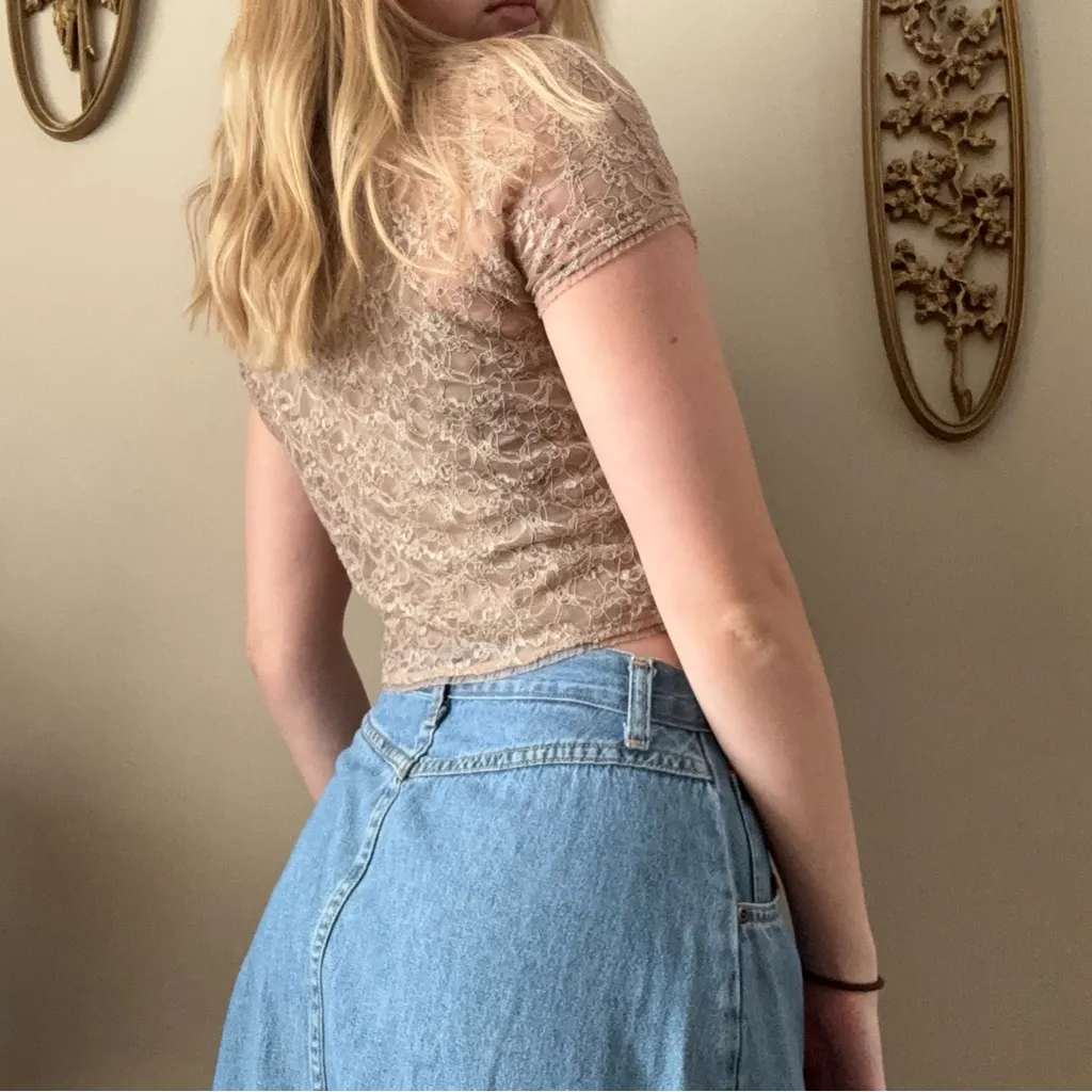 Intuitions Lace Blouse Tan - Image 8