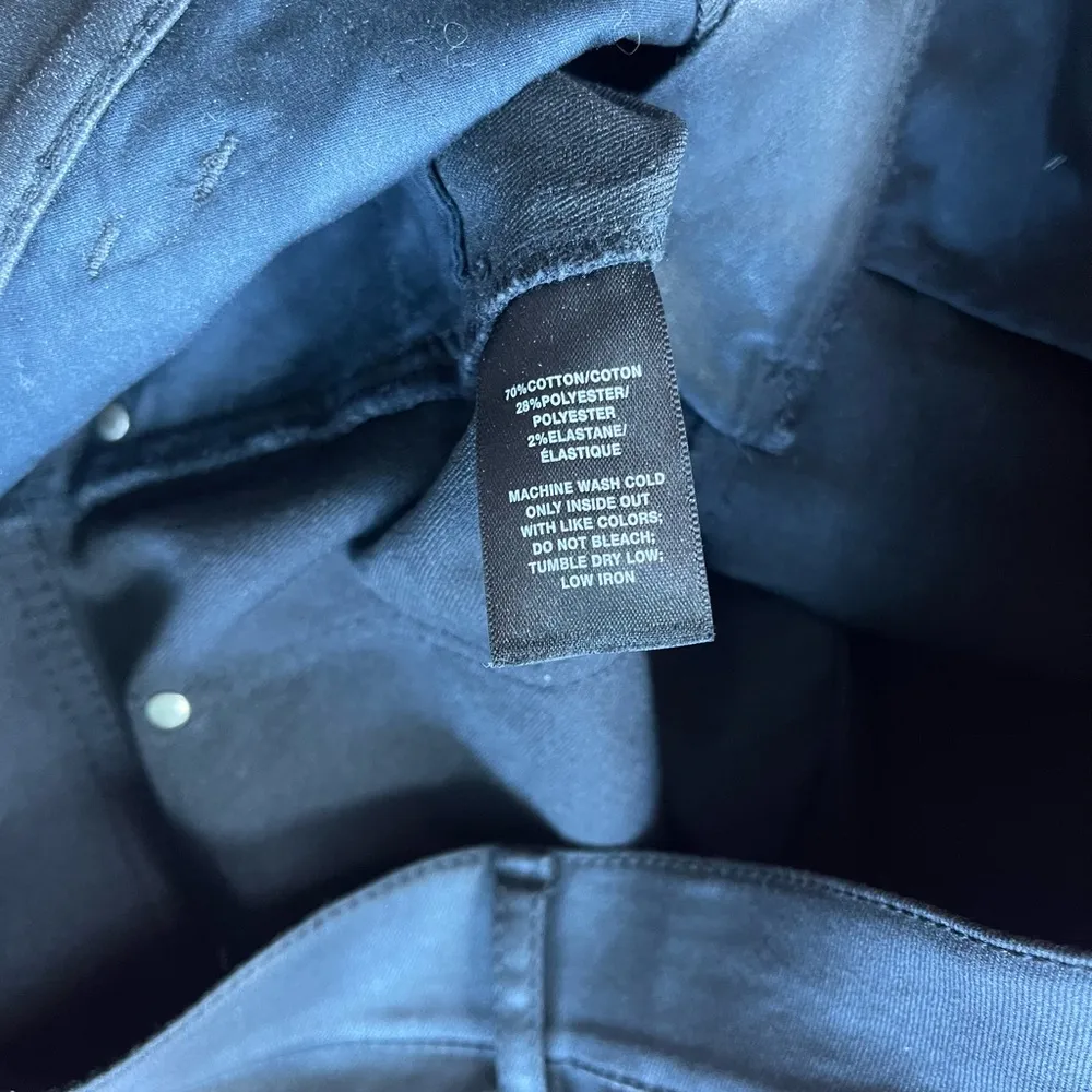 ✨ Lafayettee 148 Waxed Denim Thompson Jeans Slim Straight Leg Black Jean Size 0 - Image 9