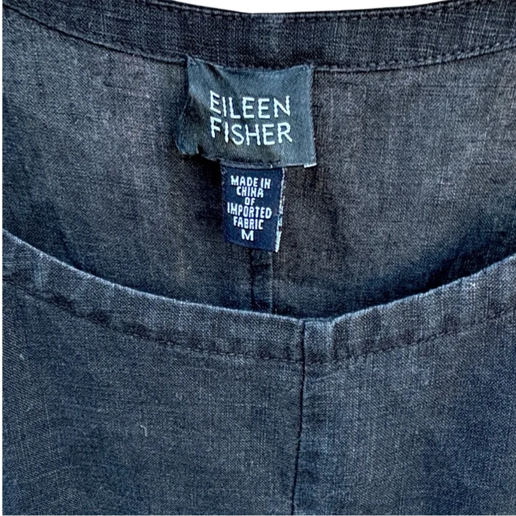 EUC Eileen Fisher Irish Linen Bustle Dress
Black Size Medium - Image 4