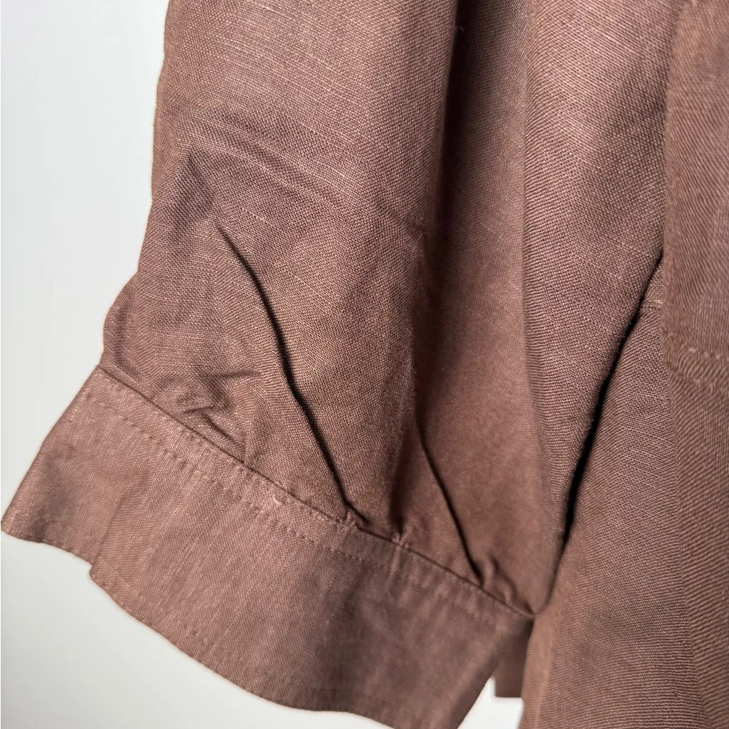 Avenue  Brown Trench Coat with Large Buttons - Image 5