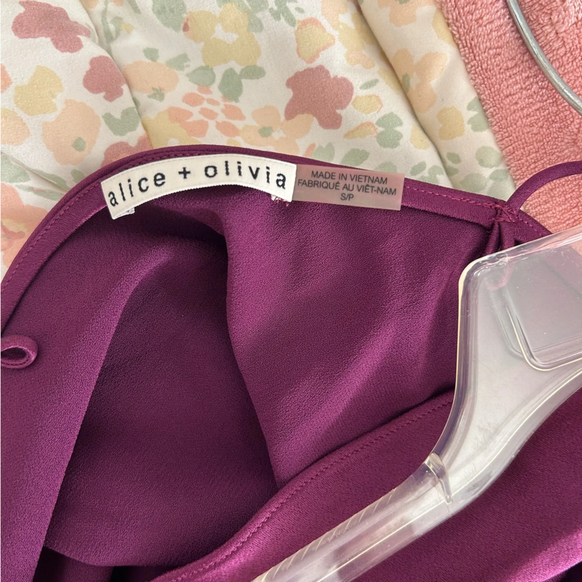 Alice + Olivia Elegant Purple Satin Cami Top - Image 4