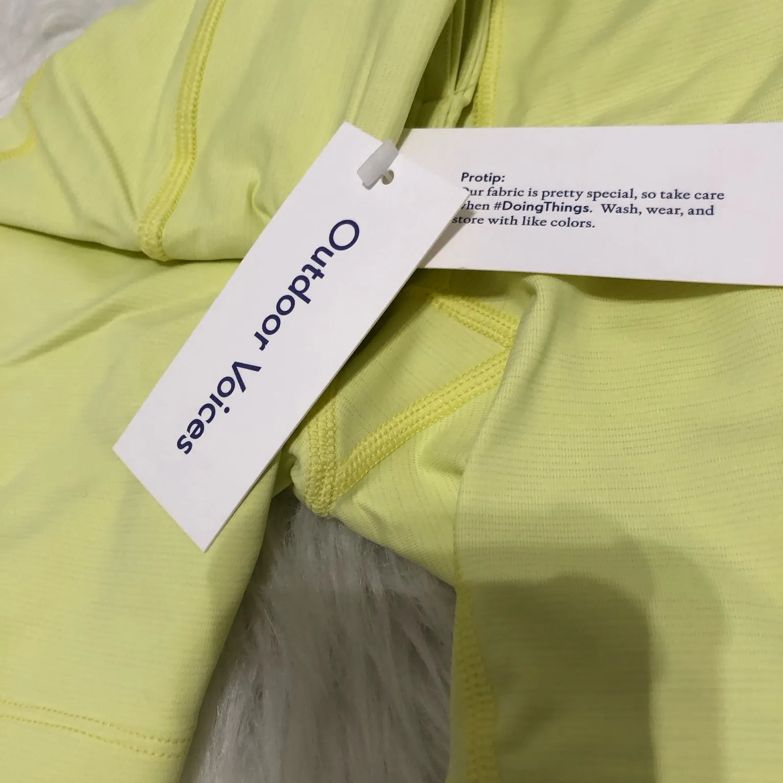 Outdoor Voices‎ Women's Biker Short Sz Small Lime Green Elastic Waist Activewear - Image 8