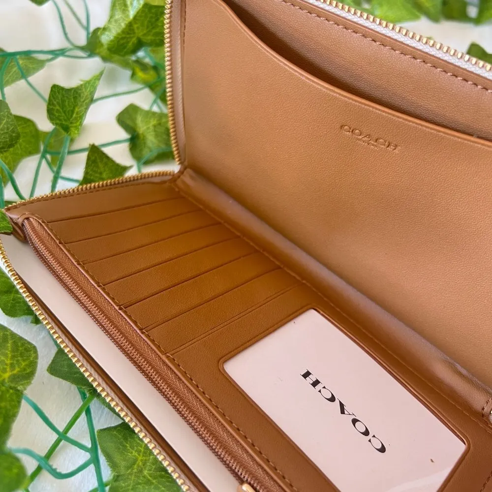 Dempsey Large Phone Wallet In Signature Jacquard With Stripe And Coach Patch - Image 6