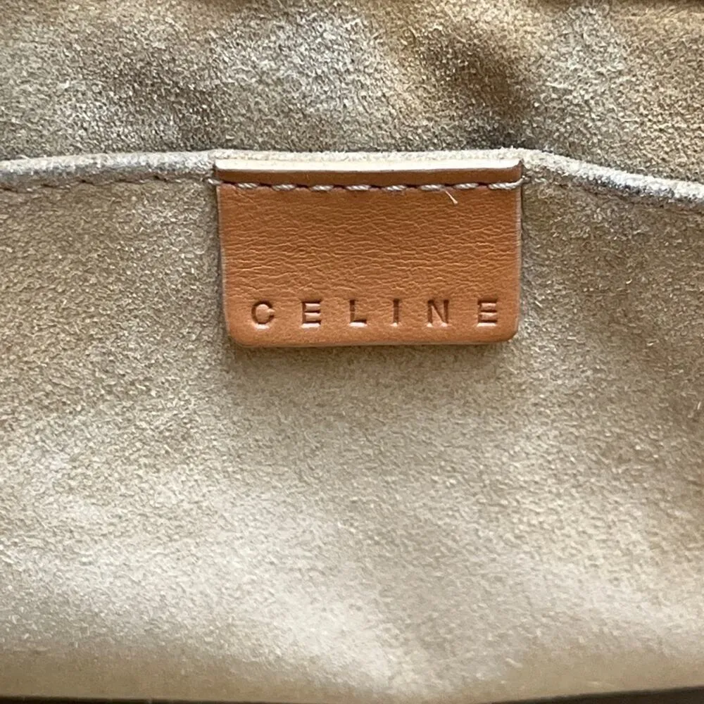 CELINE Boogie Bag Quilted Leather Satchel Caramel Gold Hardware CE00/15 Italy - Image 14