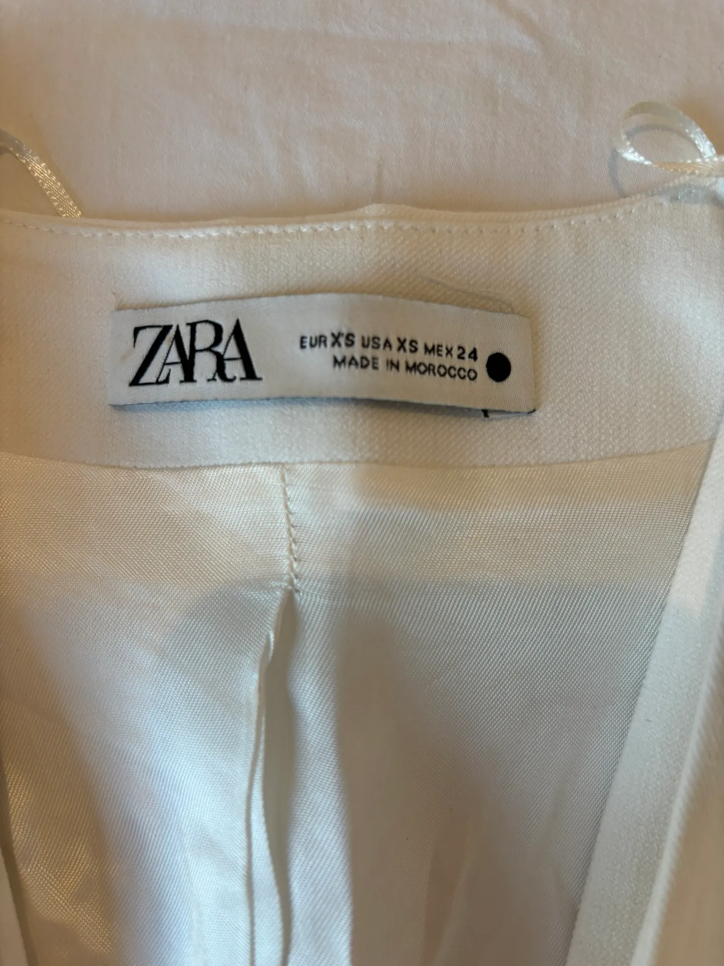 ZARA White Mini Dress - Image 4