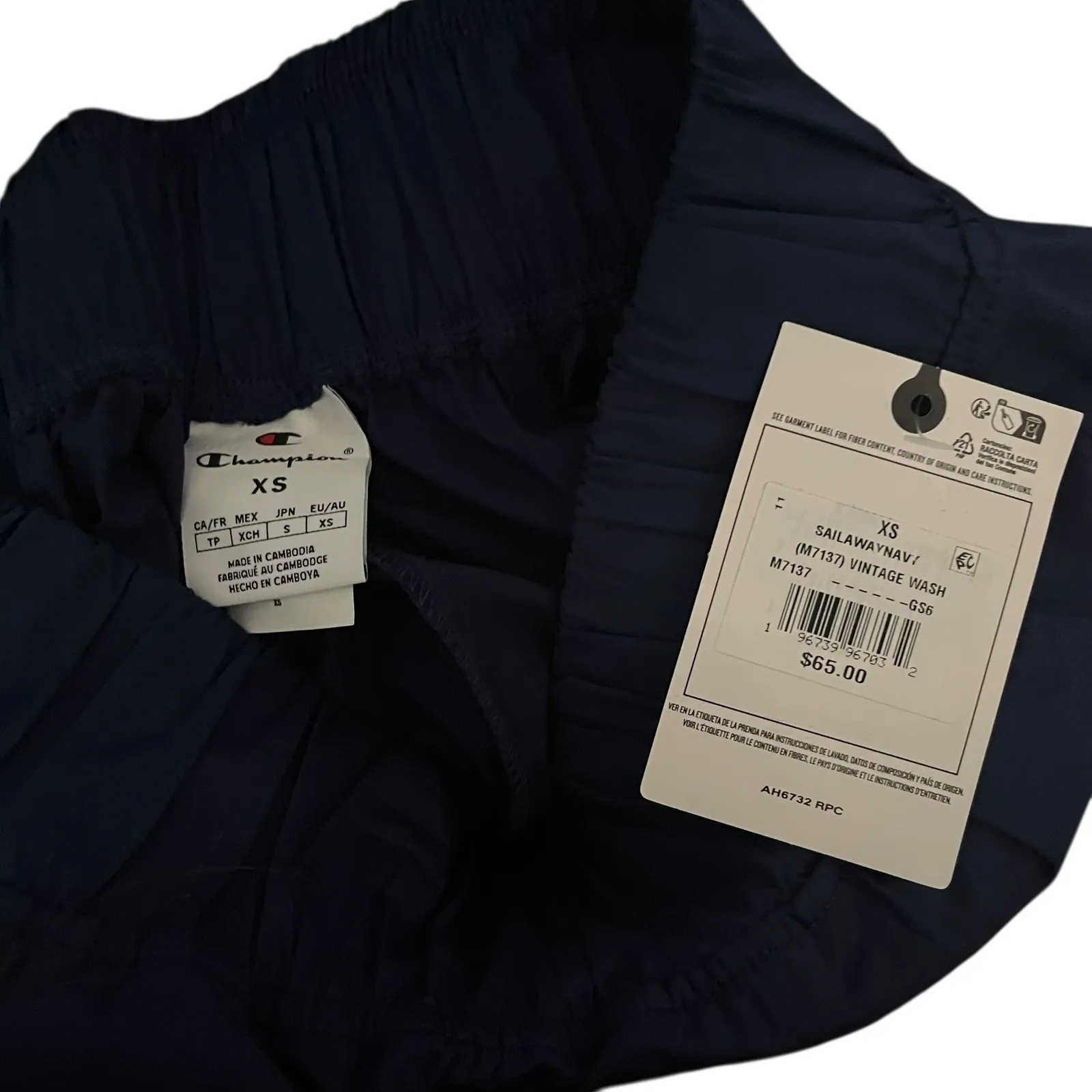 Champion Sailaway Navy Vintage Wash Cargo Jogger Pants Size XS NWT - Image 4