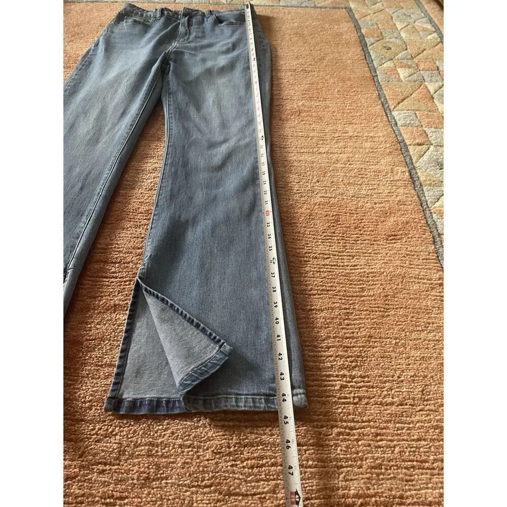 L&M Black Label Jeans Women’s Size 13 Bootcut High Rise Stretch Cowlgirl Biker Blue - Image 7