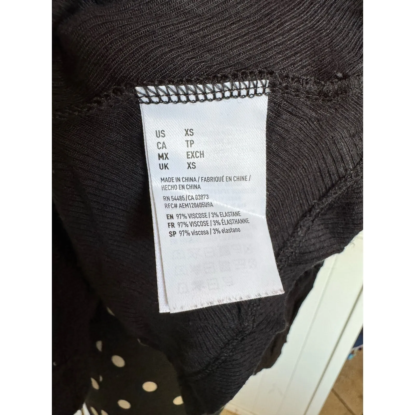 American Eagle Womens Dress Sz XS Black Criss Cross Neck Ribbed Knit Soft & Sexy - Image 10