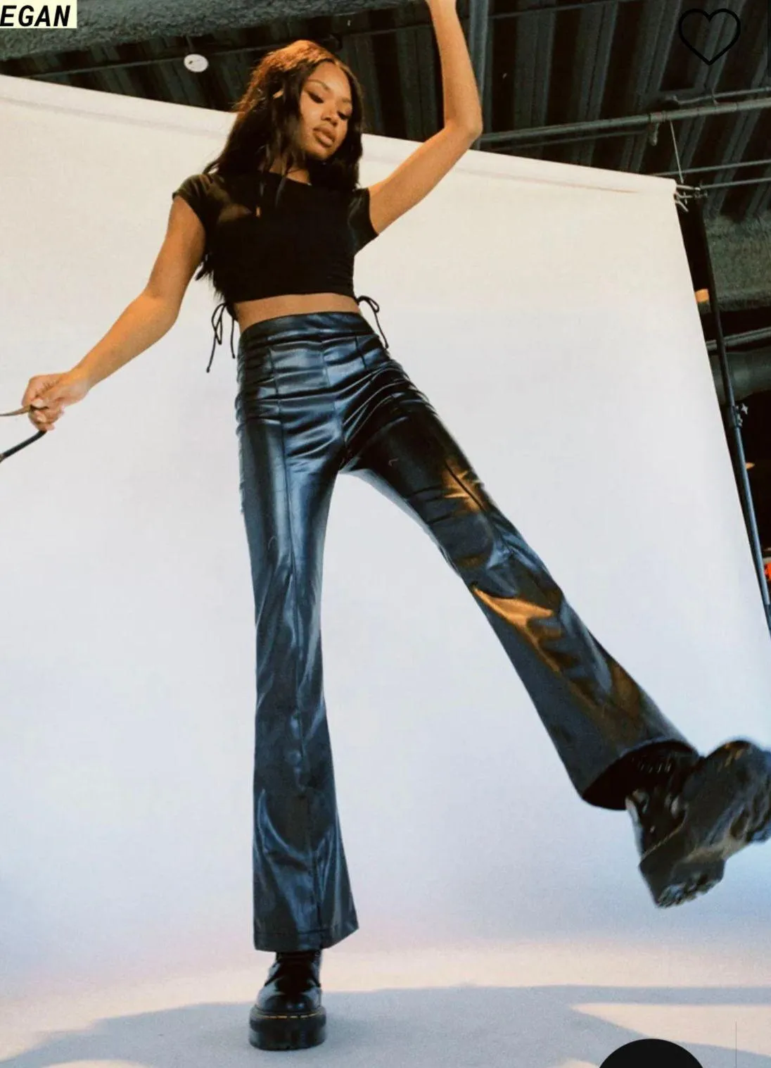 Princess Polly Black Leather Pant - Image 4