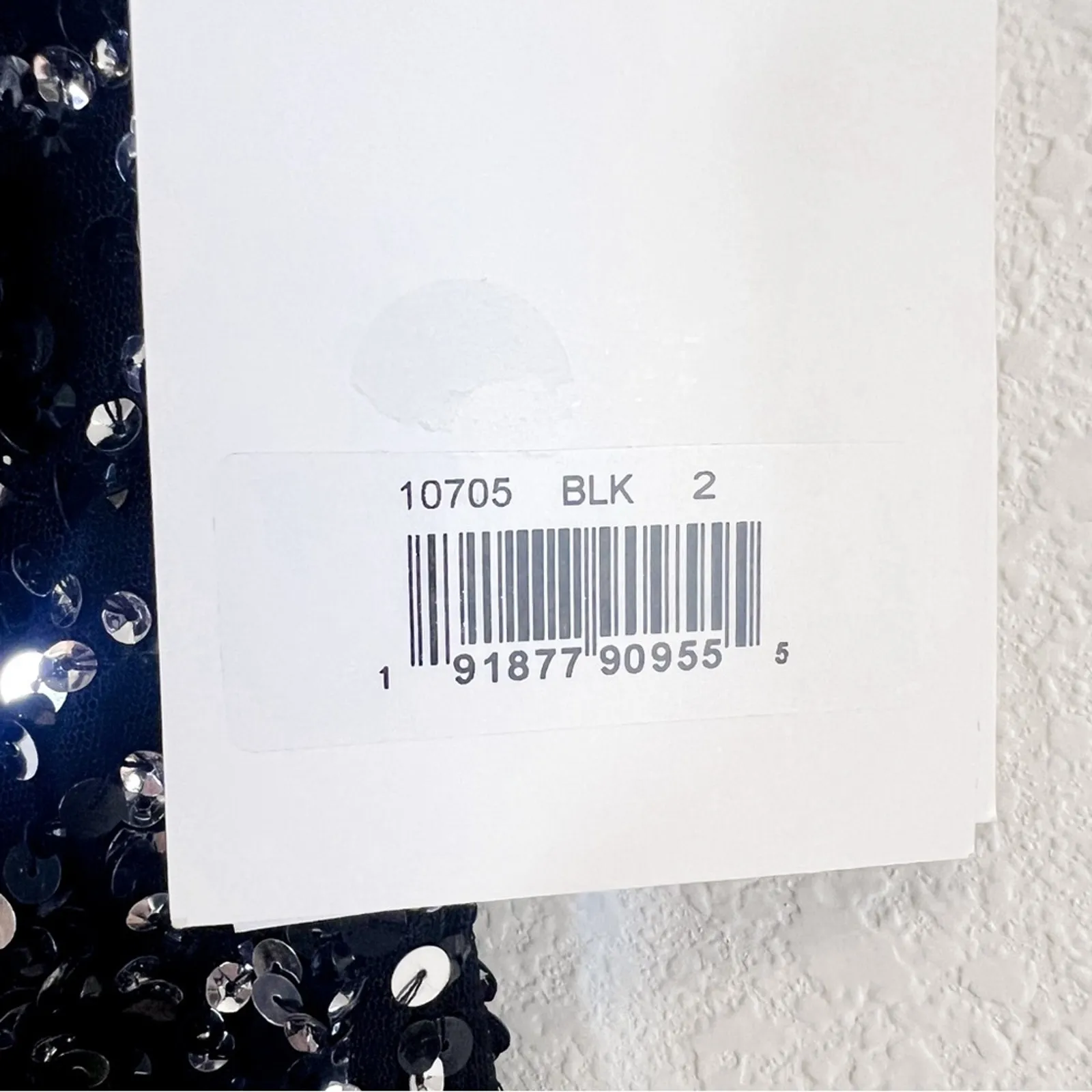 MAC DUGGAL Black Sequin Low Back Slip Gown Size 2 NWT - Image 6