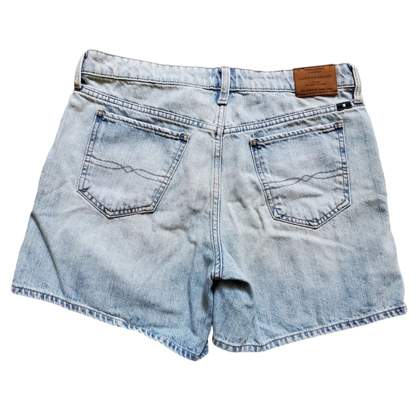 Lucky Brand Shorts Women 6 Boyfriend Denim 100% Cotton Light Blue Summer Classic - Image 5