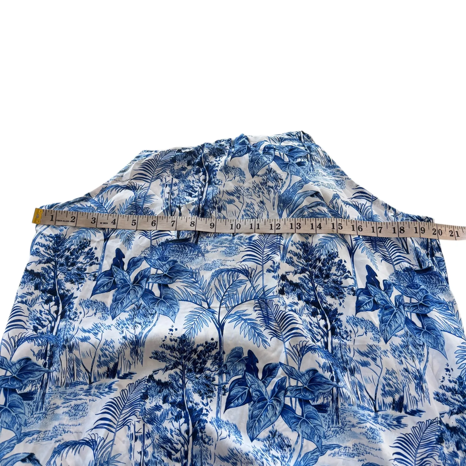 NWT The Sang Boutique Blue & White Tropical Floral Tiered Maxi Dress Large Long - Image 16