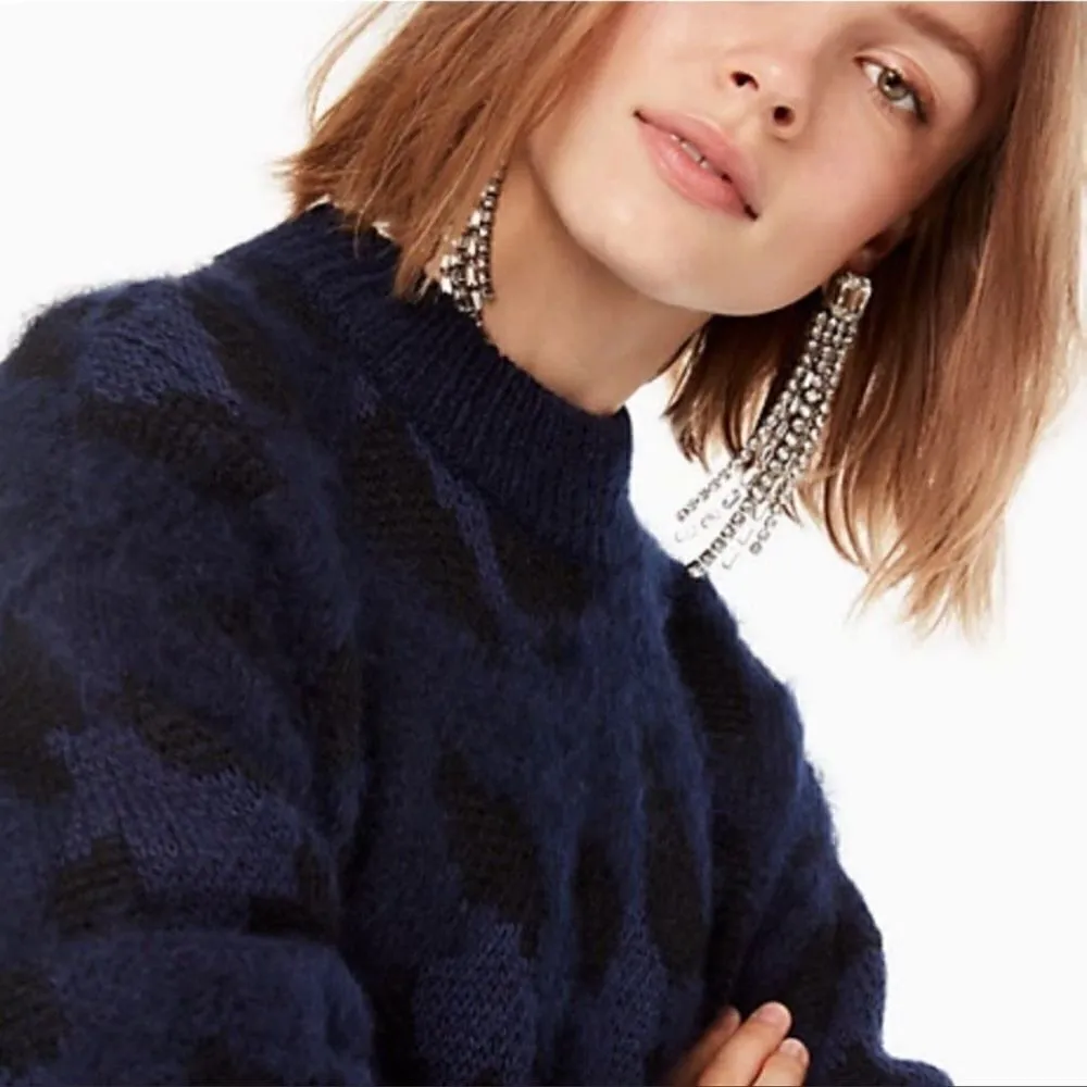 Kate Spade Leopard Print Alpaca Wool Blend Sweater Size Small - Image 2