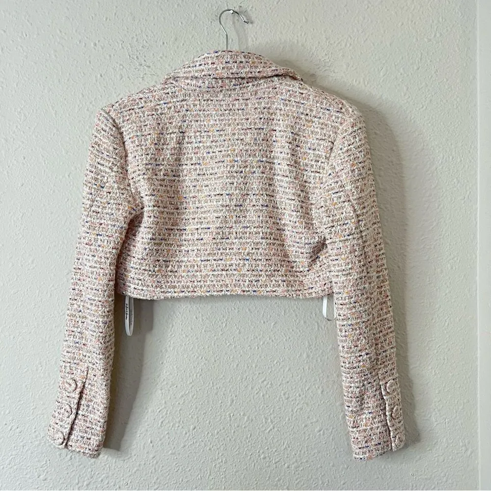 For Love & Lemons Dionne Cropped Blazer in Carnation NEW Size XS (BLAZER ONLY) - Image 6