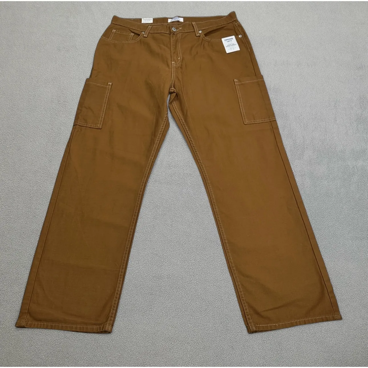 Denizen Levis Pants 4 27W Vintage 90s Utility Loose Straight Mid Comfort Stretch - Image 1