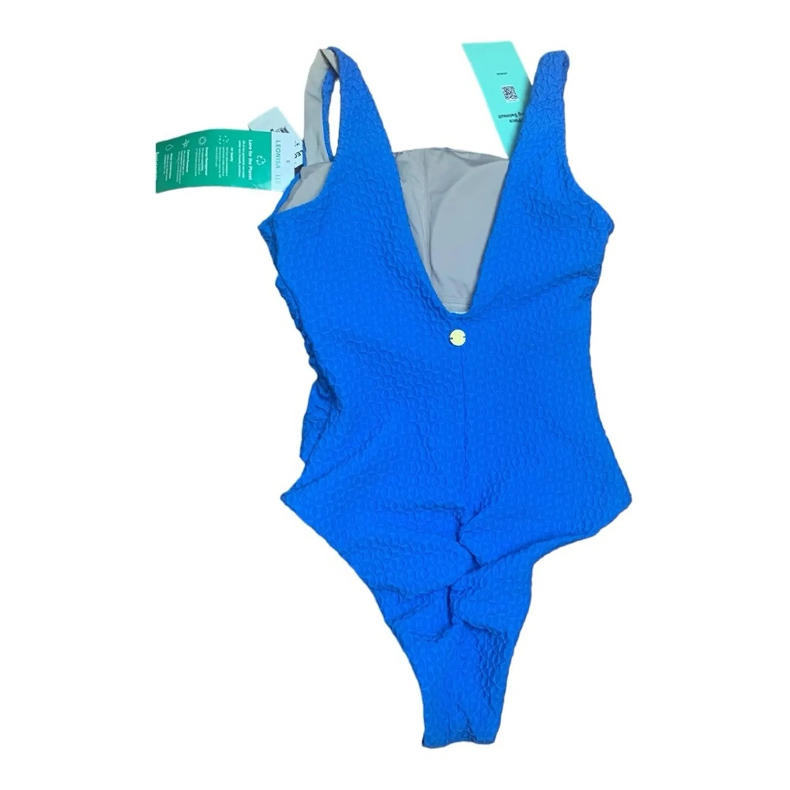 Leonisa women's medium compression one piece swim suit blue firm bathing - Image 3