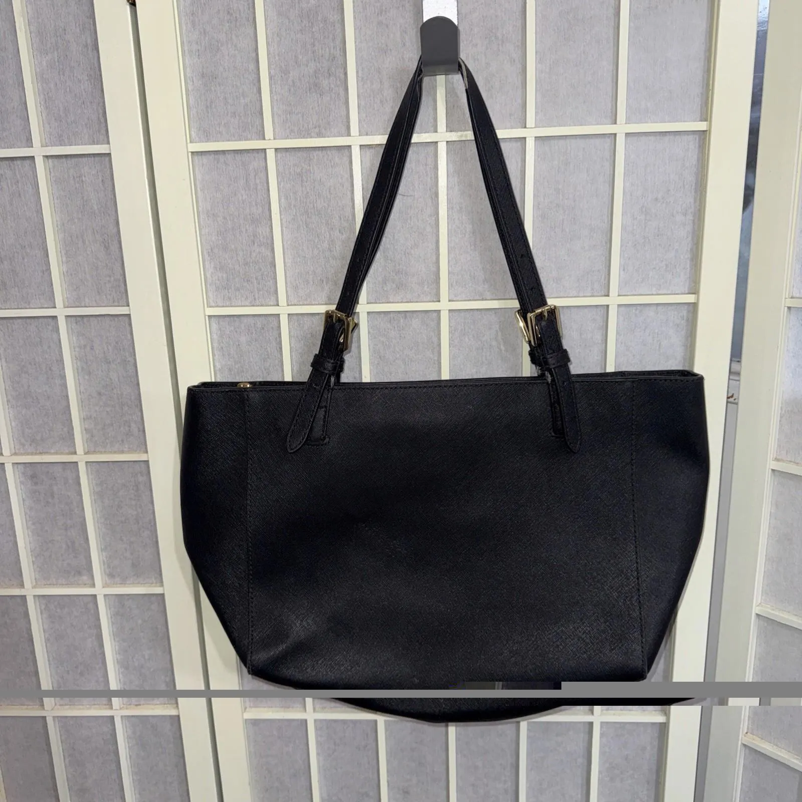 Tory Burch Robinson Saffiano Old Money Leather Large Designer Tote Handbag READ - Image 2