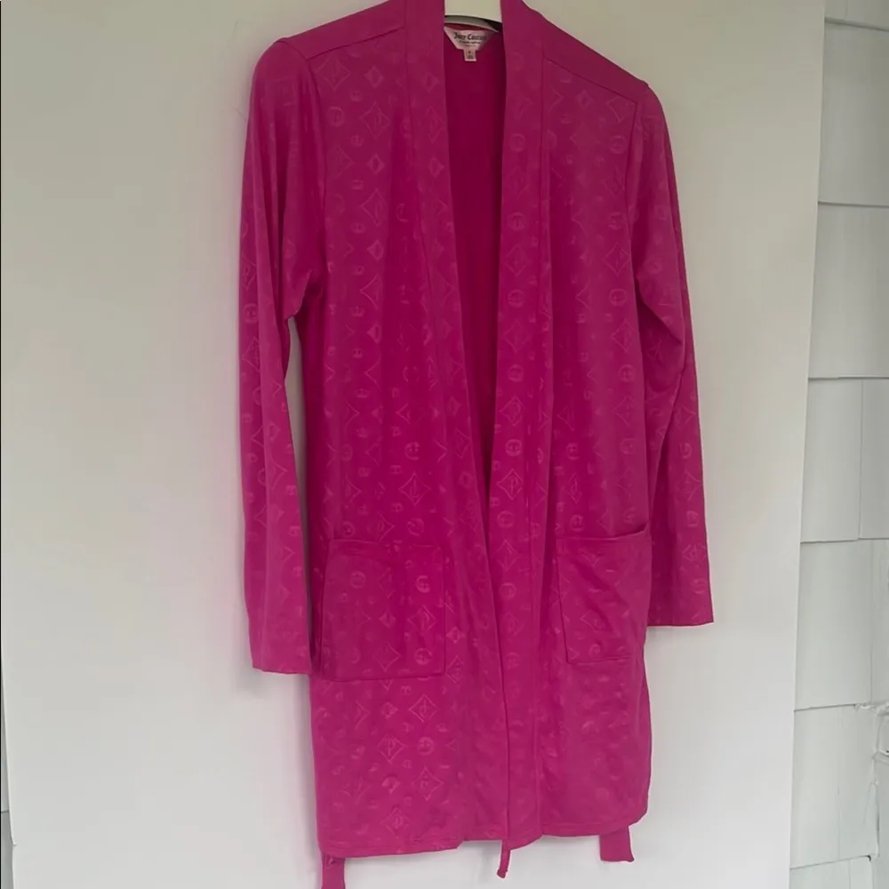 Juicy Couture Pink Robe Blinged Out Back Size Small - Image 6