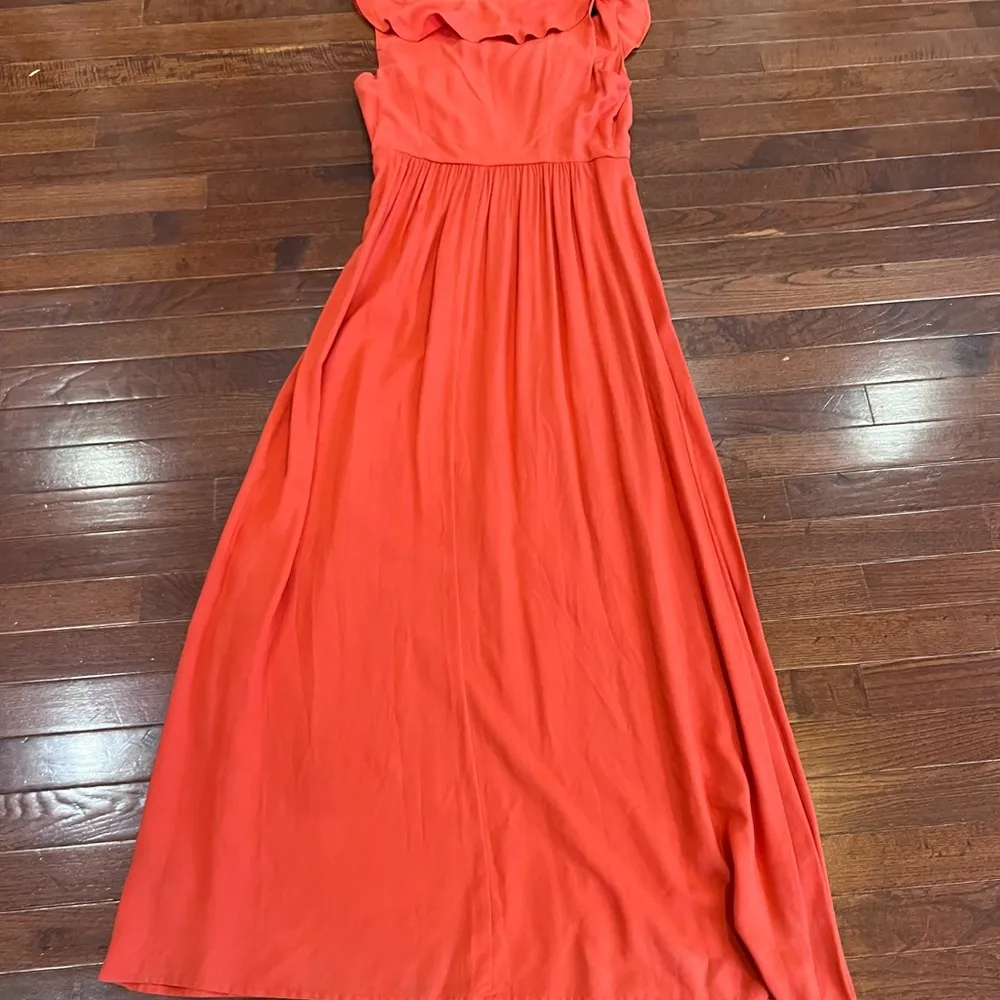 I.N. Studio burnt orange ruffle maxi dress size 4P - Image 3