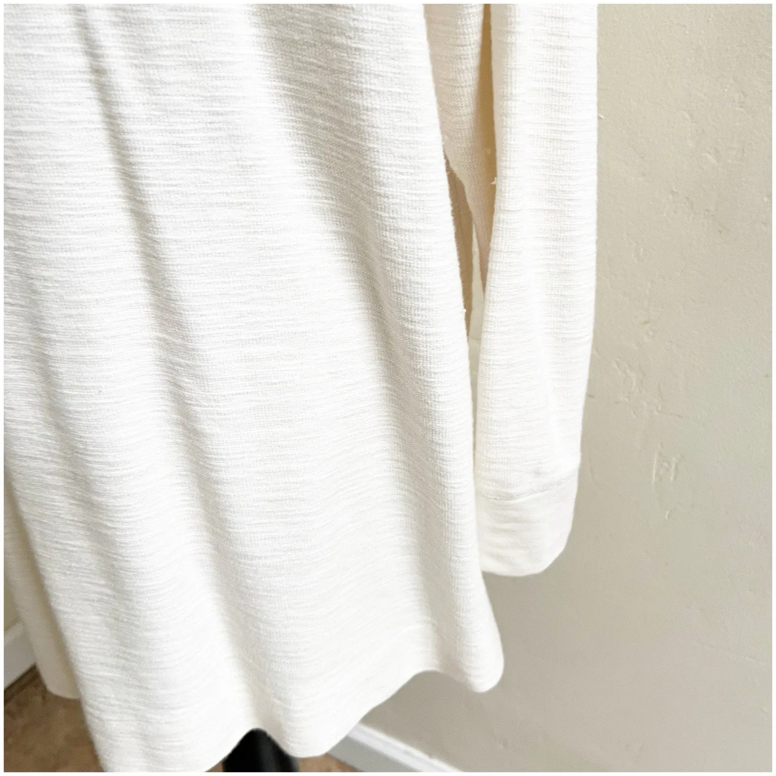 J. Jill Textured Jumper Tunic Big Pockets Size XL Cream Lagenlook Minimalist - Image 8