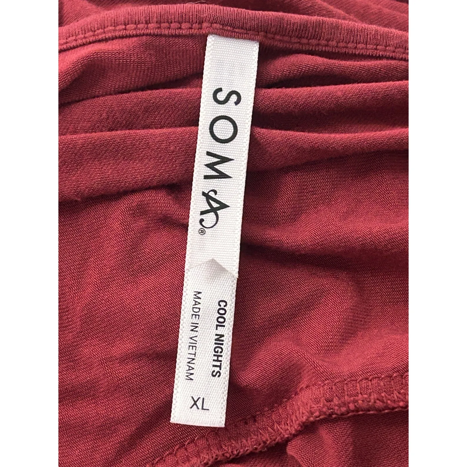 SOMA Womens Cool Nights Red Rayon Long Sleeve‎ T-shirt Round Neck Size XL - Image 4