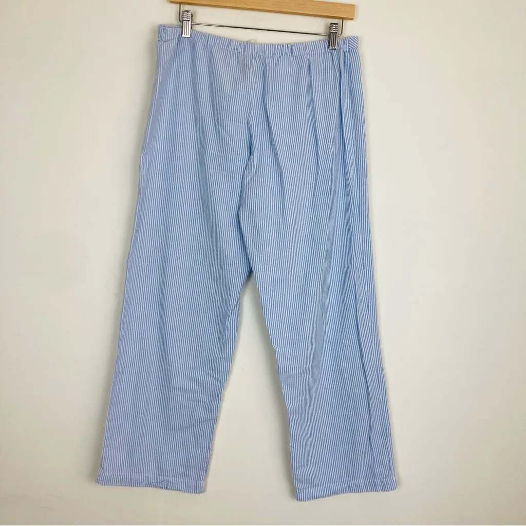 Ralph Lauren, classic blue and white striped drawstring, pajama pants. Medium. - Image 3