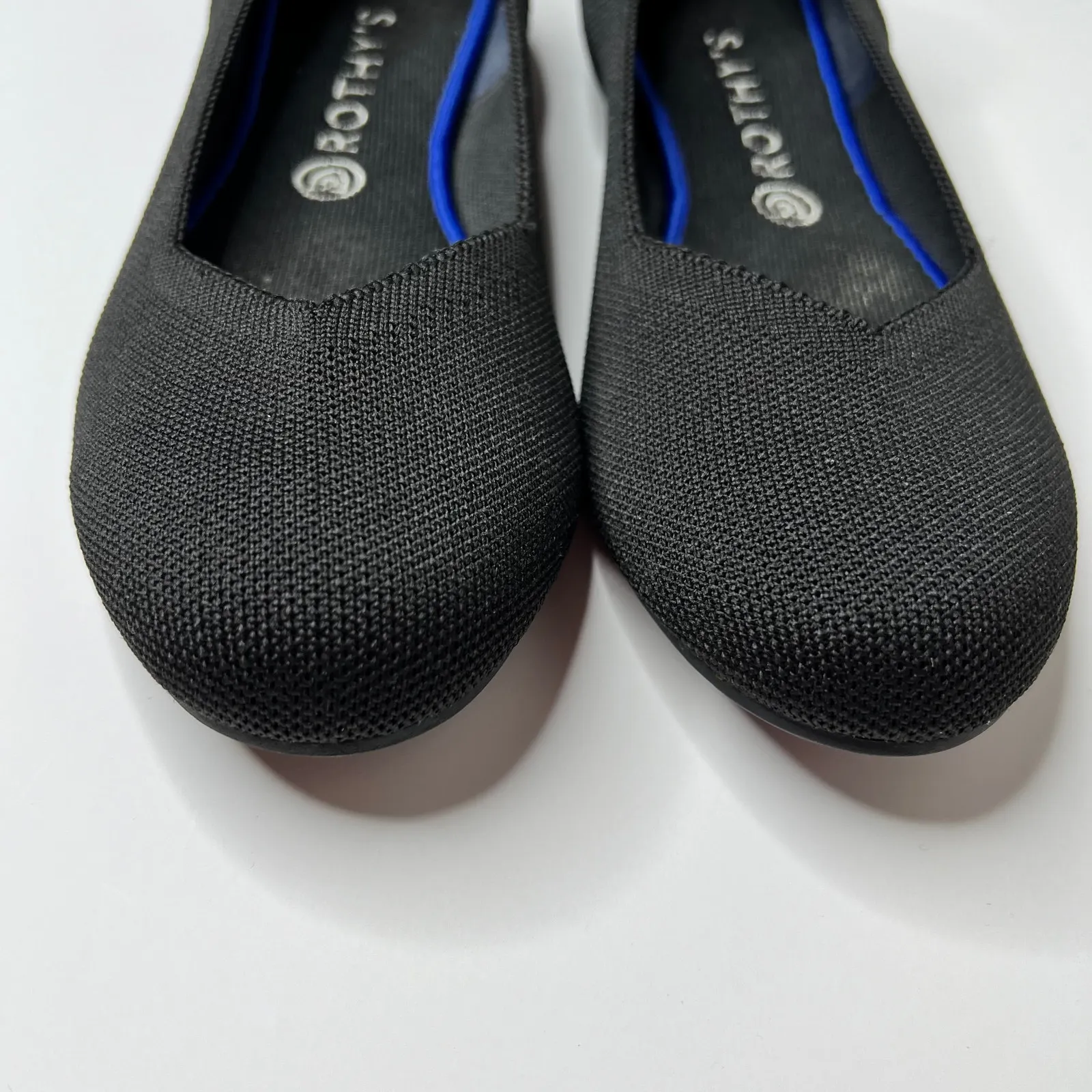 Rothys The Point Solid Pointed Toe Flat Shoes Womens 11.5 Black - Image 6