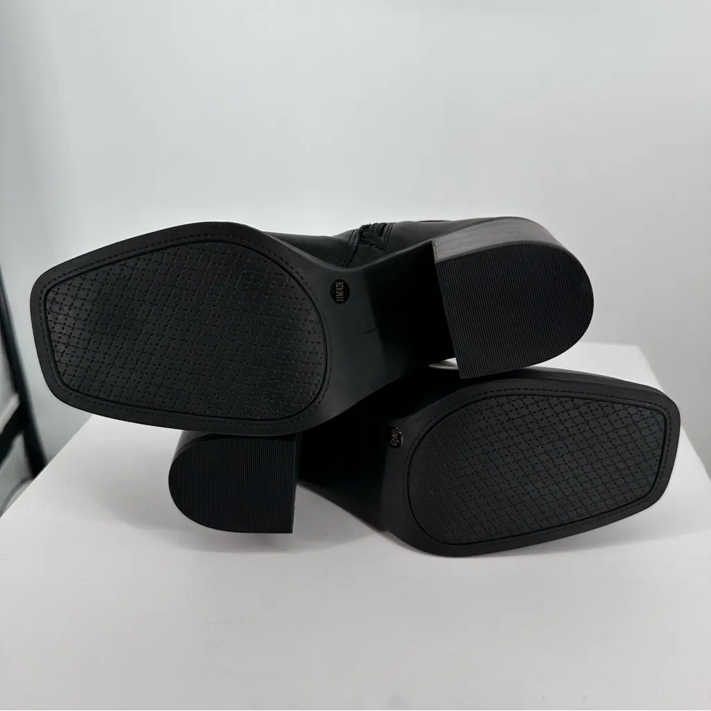 Jessica Simpson Bernique Black Faux Leather Studded Mid-Calf Boots size 11 NIB - Image 9