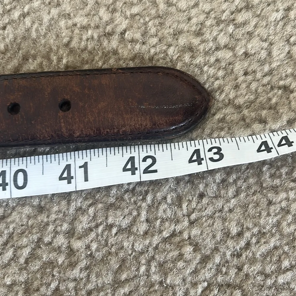 Vintage COACH Belt Genuine Leather & Canvas Men’s Belt 3771 Tan Size 38 - Image 11