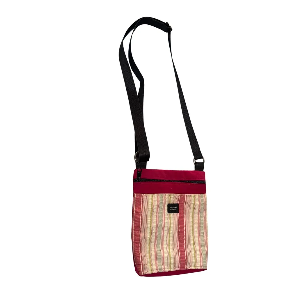 Madison Handbags Striped Crossbody Bag Red & Multicolor Adjustable Strap 59f - Image 5