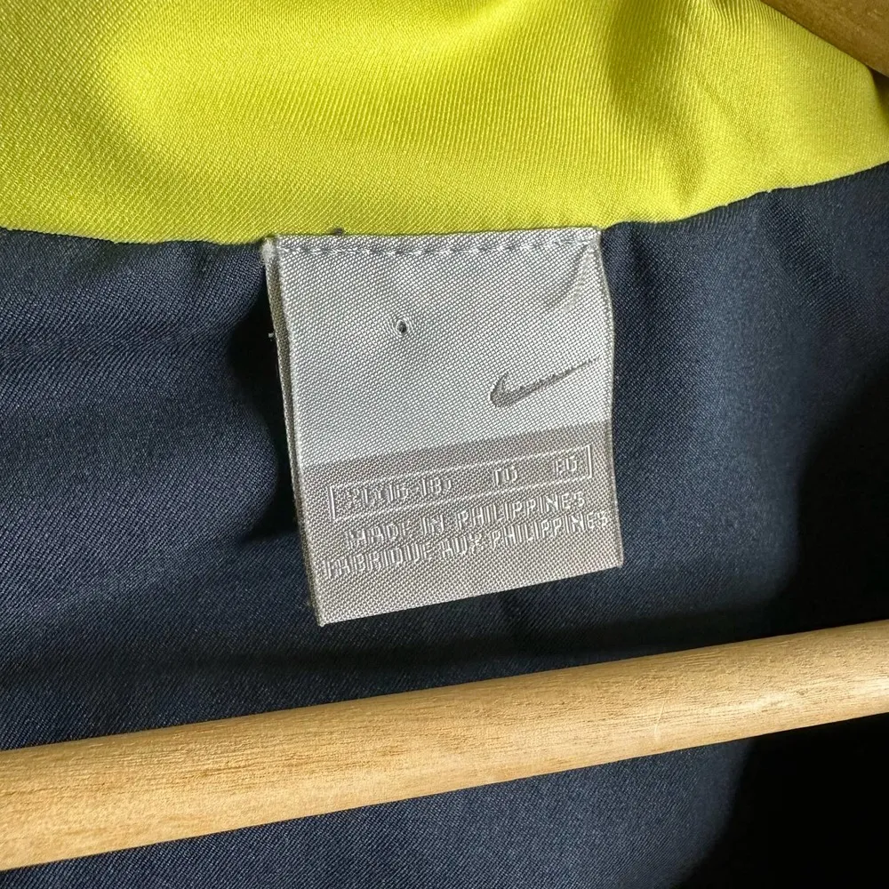 Nike Womens size XL 16/18 Blue Yellow Zip Up Lightweight Track Jacket Dri Fit - Image 9