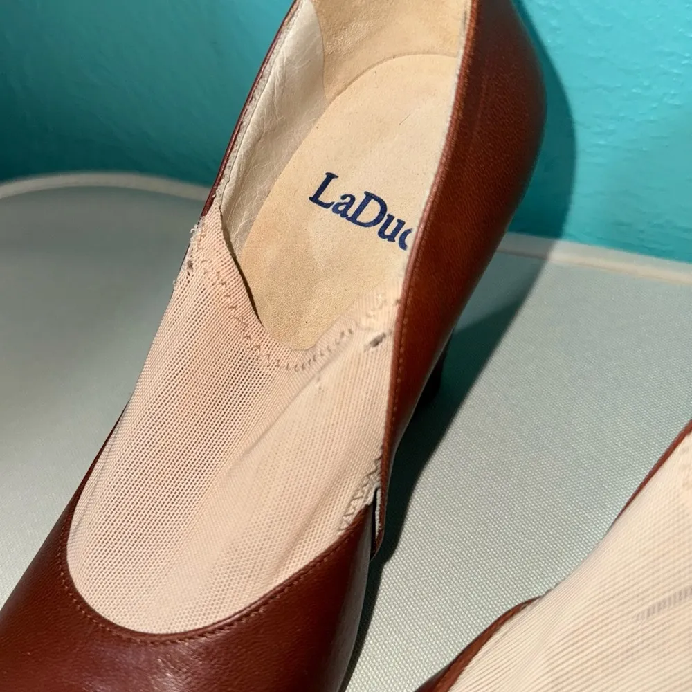 LaDuca 1869 Dance Ballroom Character shoes heels Sz 32.5 Brown - Image 7