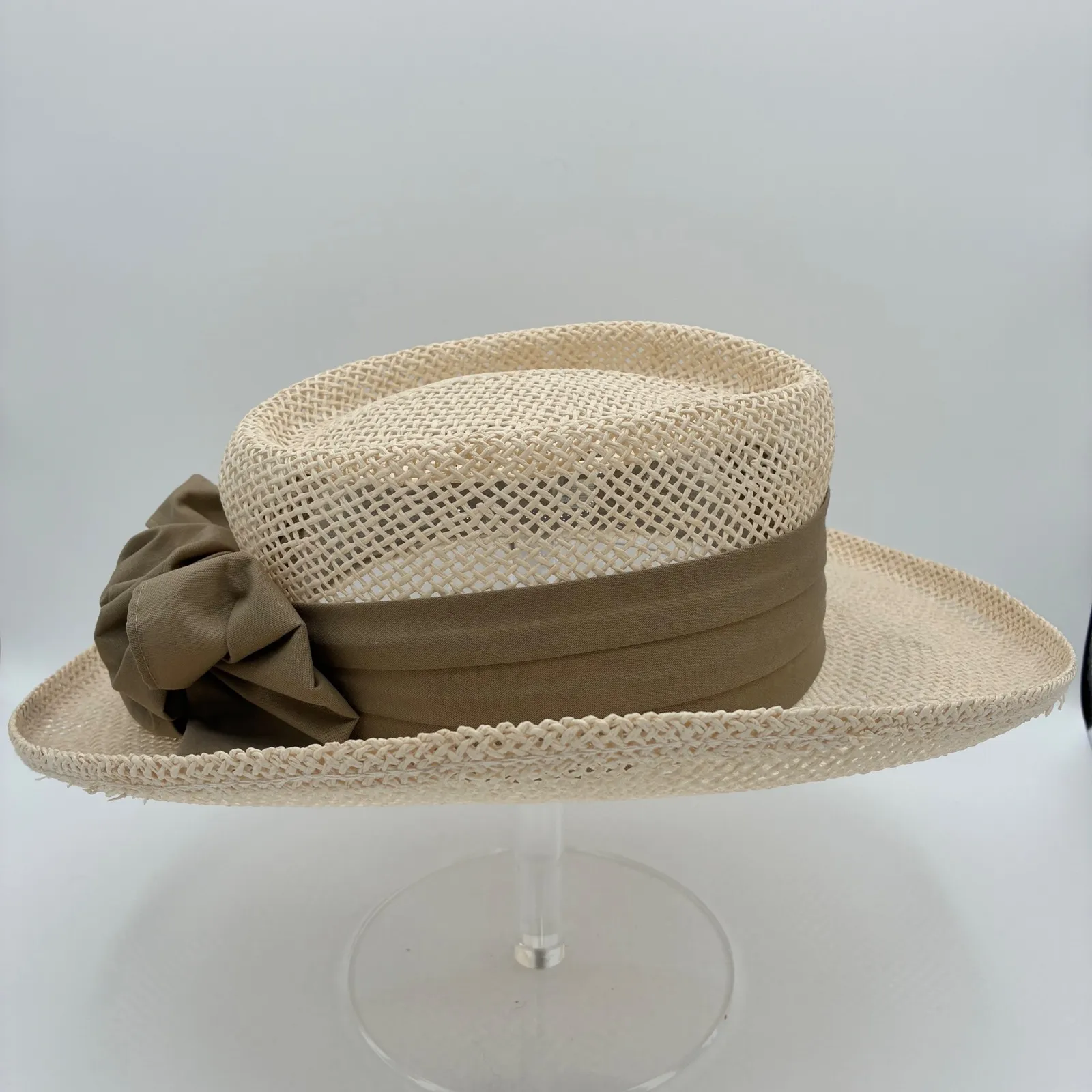 Pelican Hill Golf Club Straw Hat Ribbon Flower Accent Resort Style‎ Tan - Image 13
