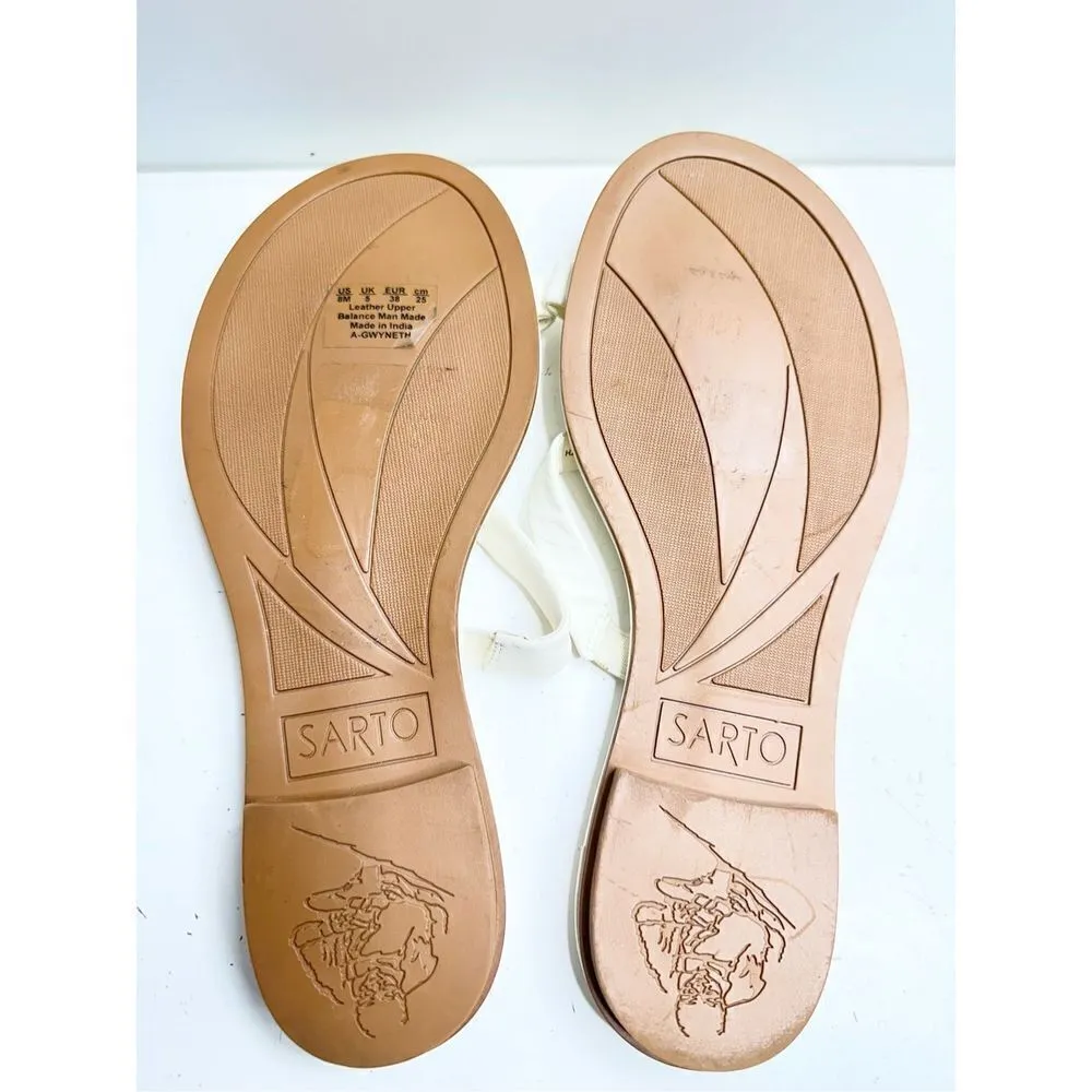 Sarto by Franco Sarto Sandals Womens Size 8 Leather Gwyneth Slip On Shoes - Image 9