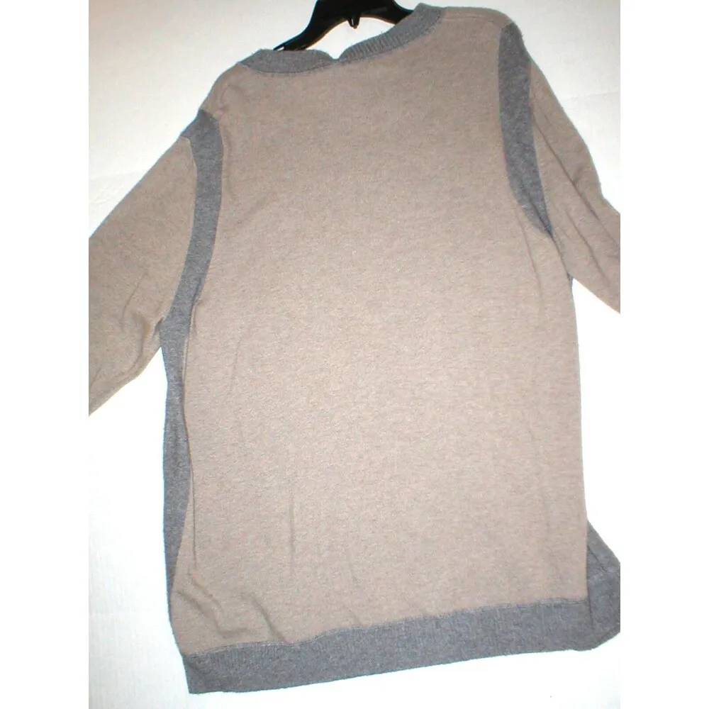 New Womens NWT Max Mara Marina Rinaldi Sport Sweater Dress XL Gray Tan Cashmere Brown - Image 3