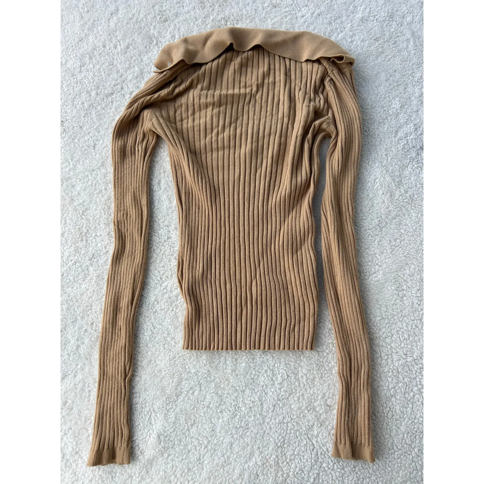 Dissh Tan Collared Top Size 8 Brown Size M - Image 7