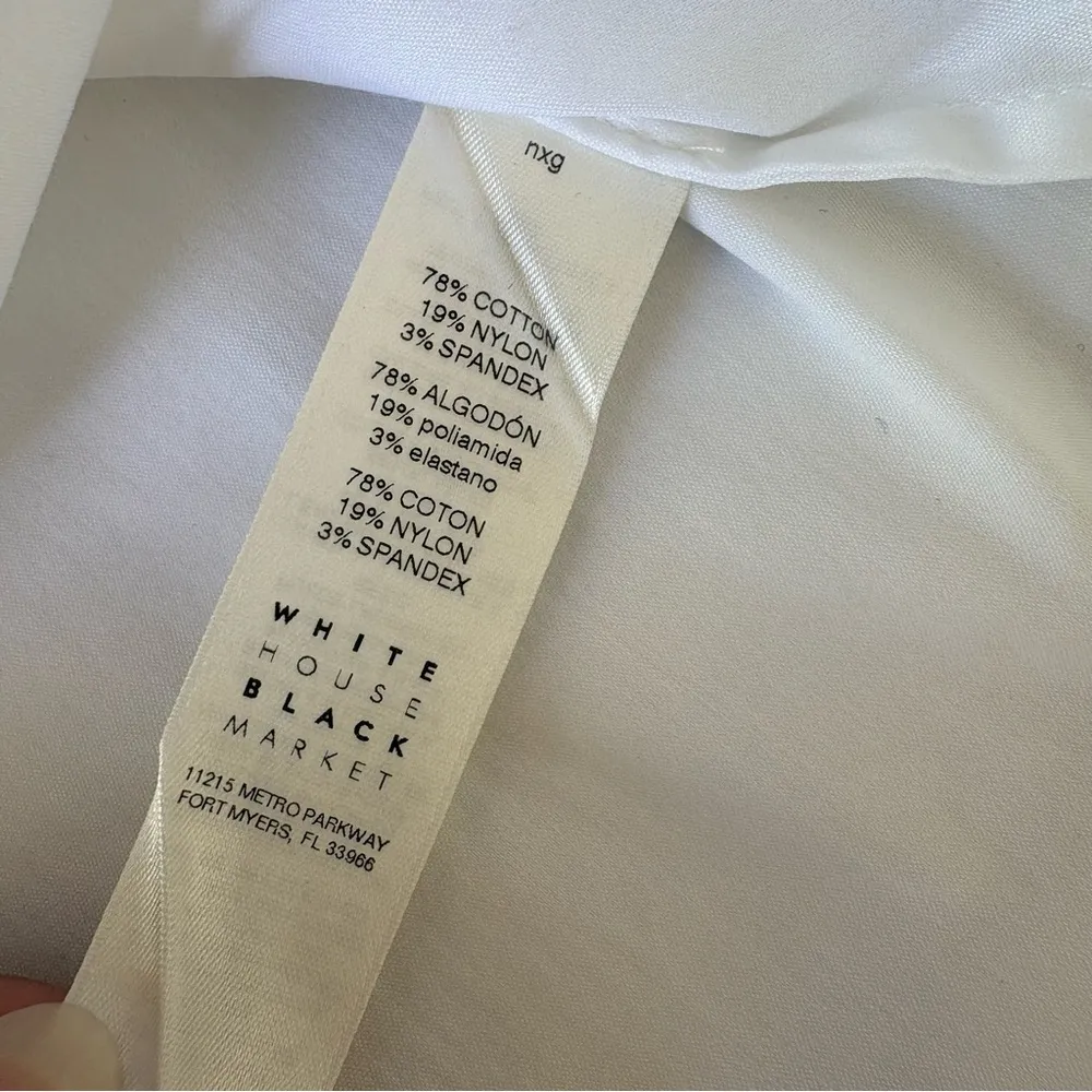 White House black market Indie cold shoulder blouse white tiered ruffle sleeve 4 - Image 8