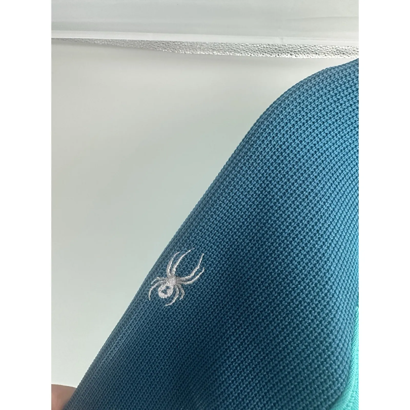 Spyder Lg Teal Green Mock Turtleneck Side Zip Collar Pullover Jacket Coat size M - Image 6